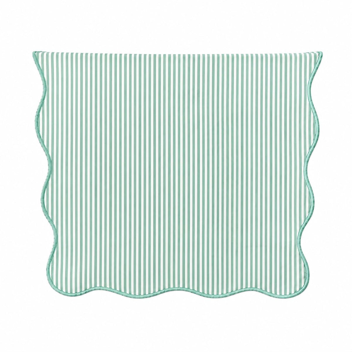 Fennco Styles Scalloped Stripe Table Runner 16 X 72 Inch - Lined Farmhouse Decorative Table Cover for Kitchen, Dining Room, Holiday & Everyday Home Décor (Natural)