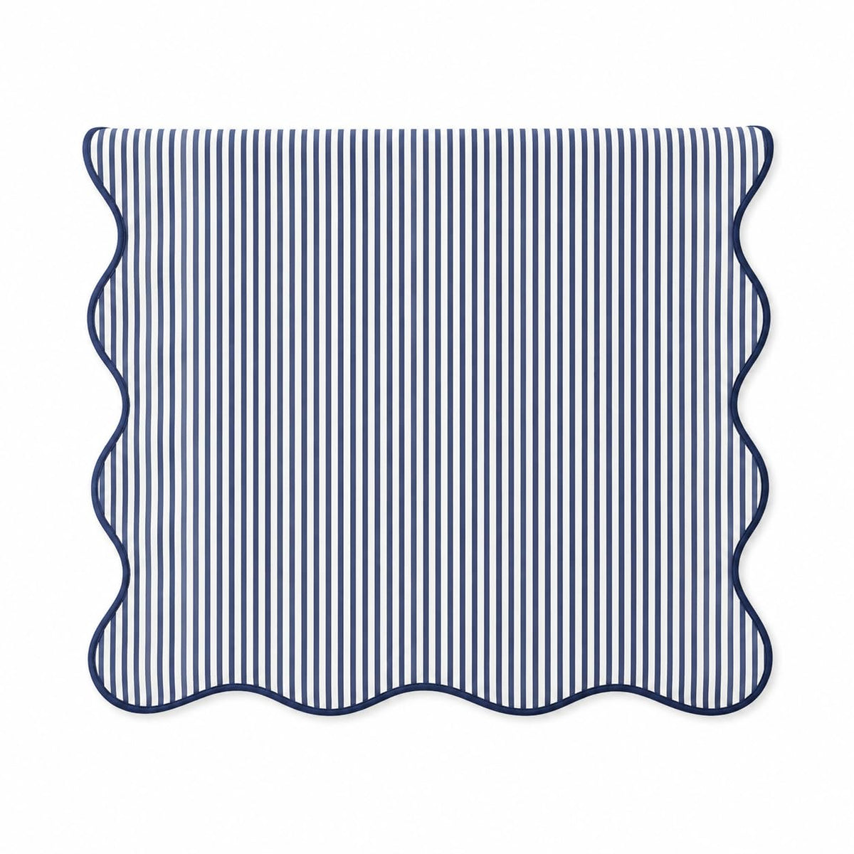 Fennco Styles Scalloped Stripe Table Runner 16 X 72 Inch - Lined Farmhouse Decorative Table Cover for Kitchen, Dining Room, Holiday & Everyday Home Décor (Natural)